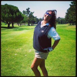 Deanna on the golf course