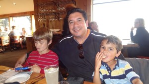 Robert Briseno and his two boys